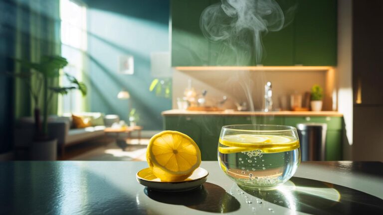 Illustration de l’utilisation d’une simple tranche de citron pour purifier et désodoriser toute la maison