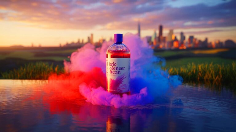 Illustration de la composition chimique des parfums d’adoucissants et leurs impacts potentiels sur la santé et l’environnement (généré par IA). Credit: Ideogram.