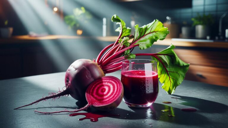 Illustration de la betterave rouge, légume associé au soutien naturel de l’épuration du sang