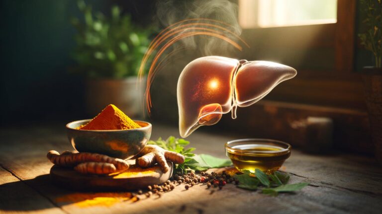 Illustration de l’épice curcuma, associée à la protection du foie et à la détox naturelle