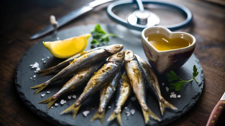 Illustration de la sardine, poisson riche en oméga‑3 et allié du cholestérol