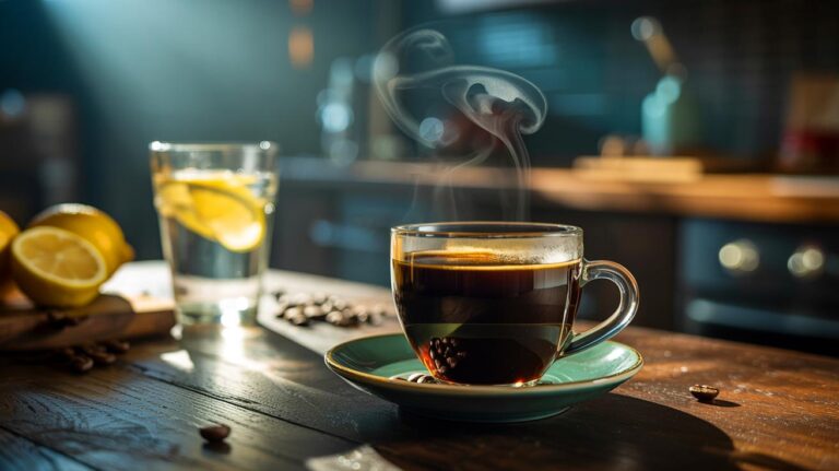 Illustration de la boisson qui fait la différence pour le foie : le café, face au citron