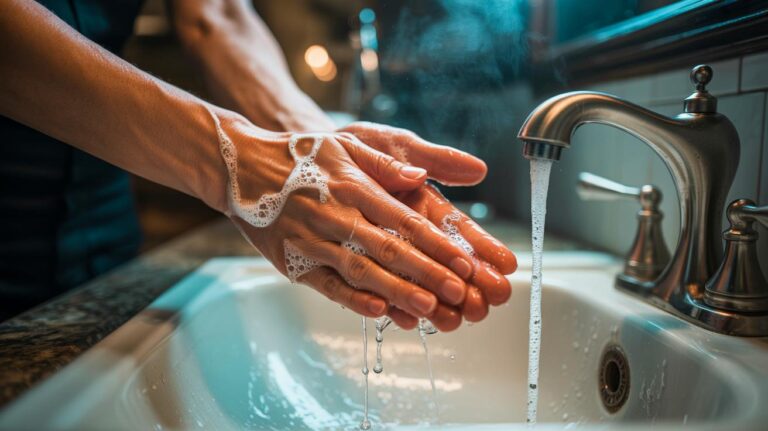 Illustration de la méthode correcte de lavage des mains selon les dernières recommandations
