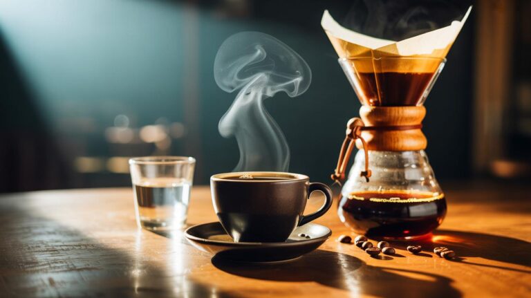 Illustration de la boisson que les nutritionnistes recommandent pour un foie sain, un café noir filtré sans sucre